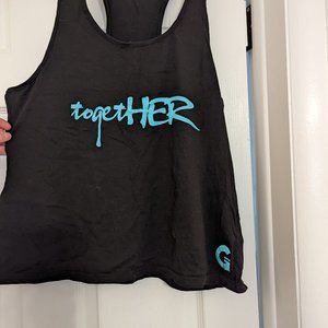 GRRRL - Racerback Tank - TogetHER - Black - L/XL